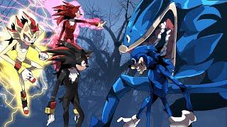 SHIN SONIC TAPES vs SHADOW The Hedgehog But an EPIC ANIME BATTLE!! ANIMATION