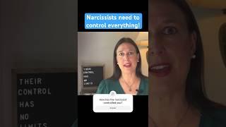 Narcissists control to feel in control