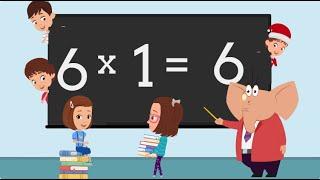 Table for number 6, Table for 6, Learn multiplication