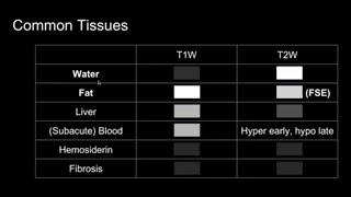 Introduction to MRI: Basics 2 - T1 and T2 relaxation, what tissues look like