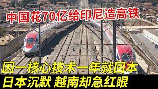 中国花70亿给印尼造高铁，因一项核心技术一年就回本，日本彻底认清现实，越南却急红眼坐不住了