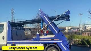 Mini skip loader with auto sheet 3.5 ton  Iveco skip loader