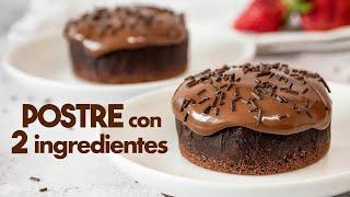 POSTRE de Chocolate SIN HORNO con 2 Ingredientes ️ | Postres en Sartén