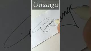 Signature of alphabet U •    Umanga