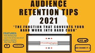 Audience Retention| Audience Retention youtube| How to increase audience retention| Youtube seo 2021