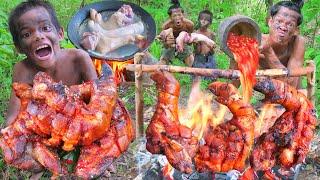 Wild Jungle Cooking: How To Survive In The Rainforest By Roasting Pig Legs!