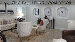 AMAZING! COZY FALL LIVING ROOM DECOR | HOW TO DECORATE FOR FALL | NITA'S HOME DECOR AND LIFESTYLE