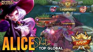 Top global Alice 2021 ‼️Alice offline MVP  Unlimited blood alice by +8 Shoto - Mobile legend