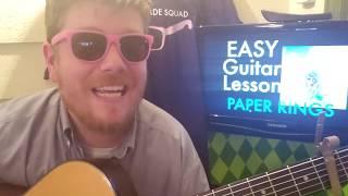 Taylor Swift - Paper Rings // easy guitar tutorial beginner lesson tabs easy chords