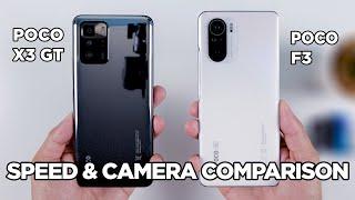 POCO X3 GT vs POCO F3 SPEED TEST & CAMERA Comparison | Zeibiz