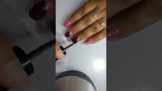 Easy and quick strip tape nail art Design At Home  