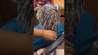 GRAY/WHITE DREAD STYLE #hair #beautiful #dreadlocks #love #grayhair