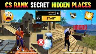 Cs Rank - 10 Secret Hidden Places For Grandmaster  || Top 10 Hidden Places || Rank Push Free Fire