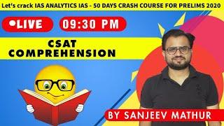 CSAT Comprehension By Sanjeev Mathur