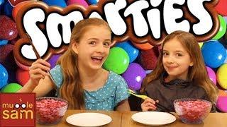 Sophia and Bella's SMARTIES CANDY CHALLENGE on Mugglesam