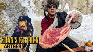 The ULTIMATE MONGOLIAN NOMAD STEAK: Tomahawk & T-Bone | Khan's Kitchen