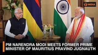 PM Narendra Modi Meets Former Prime Minister of Mauritius Pravind Jugnauth