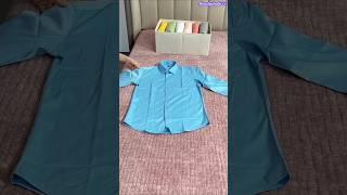 Fold Shirts Like a Pro: Save Space Instantly! #shorts #clothstorage #fashion #clothfolding