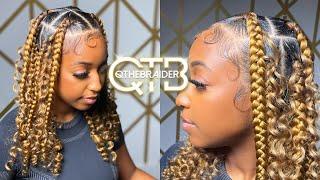 QTHEBRAIDER| How To: Short Knotless + Curls