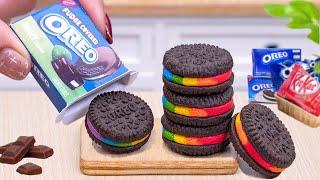 Sweet Mini Rainbow Oreo Cake, Fancy Miniature Oreo Chocolate Cake Recipe, Oreo Cake Decorating