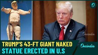 WATCH| Donald Trump's NAKED Statue in Las Vegas Sparks Fury, Netizens Lambast Harris For Act