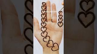 Easy Special Heart ️ shape Mehndi design|| #easymehndi #mehndi #mehndidesign #youtubeshorts #shorts