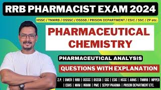 PHARMACEUTICAL ANALYSIS MCQS | RRB PHARMACIST EXAM PREPARATION | PHARMACEUTICAL CHEMISTRY