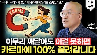 이 마음씀 없이는 업장을 절대 못 벗어납니다. (ft. 효총사 지영스님)
