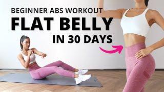 FLAT BELLY in 30 days | No Equipment , Beginner Friendly