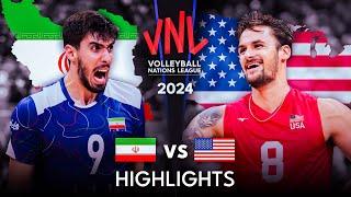  IRAN vs USA  | Highlights | Men's VNL 2024