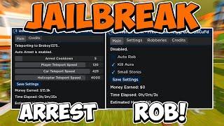 Jailbreak OP Script Gui \ Auto Rob, Auto Arrest! \ PASTEBIN KEYLESS 2024