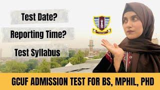 GCUF Entrance Test for BS, MPHIL, PHD | Everything You Need to Know‍