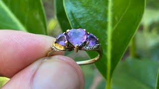 I found a GORGEOUS amethyst gold ring metal detecting underwater!!!