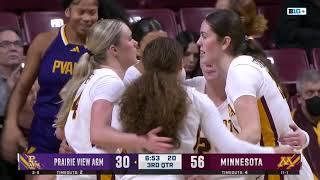 Highlights: Gopher Women's Basketball defeats Prairie View A&M | Dec. 20th, 2024