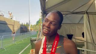 Athing Mu REACTS To Getting 2nd In U.S. 1500m Final, Still Eyes 800m GOLD!