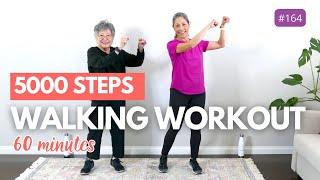 60 Minute Walking Workout for Seniors and Beginners | 5000 step workout