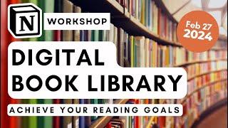 How to BUILD a Digital Book Library with Notion | Achieve your reading goals this year! 