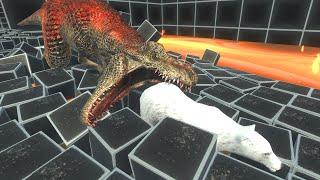 Challenge Jump Into Lava Pool And Escape From Ferocious Enemies - Dinosaurs Challenge