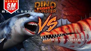 Dinosaurs Monster Megalodon  VS Mosasaurus #dinosaursbattles #dinosaur #dinosaurs #jurassicworld