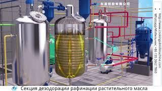 3D Видео про процесс дезодорации рафинации растительного масла