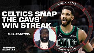 The Celtics SNAP the Cavs' 15-game win streak  Perk & Shams react  | SportsCenter