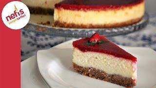 Frambuazlı Cheesecake Tarifi | Meyve Soslu Cheesecake | Nefis Yemek Tarifleri