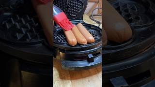 Waffled Hotdogs  #shorts #asmr