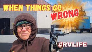 Driving in 50 MPH Winds,  Late Deliveries, Tire Trouble in Wyoming, Cross Country RV Trip #RVlife