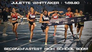 Juliette Whittaker Runs 1:59.80 (2nd Fastest HS Girls 800m Ever) | Trials of Miles Track Night NYC