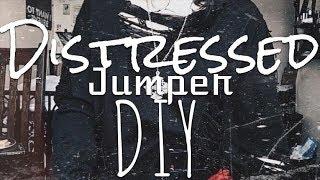 DIY Unisex Distressed Jumper - Goth on a Budget ||Radically Dark||