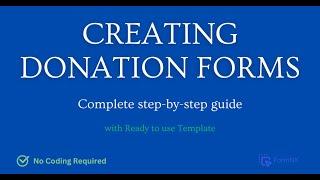 Creating a Donation Form with Payment Gateway | Without Coding | #FormNX #formbuilder #donation