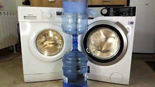 Experiment - Siemens vs AEG - Adding Water on Top Speed - Washing Machines