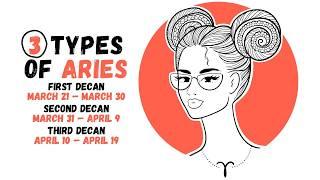 Different Types of Aries Personality || Understanding Aries Decans #aries