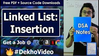 Insertion of a Node in a Linked List Data Structure